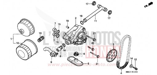 FILTRE A HUILE/POMPE A HUILE VT750C2W de 1998